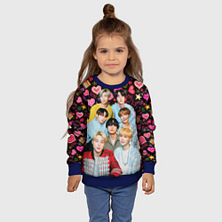 Свитшот детский I Love BTS, цвет: 3D-синий — фото 2