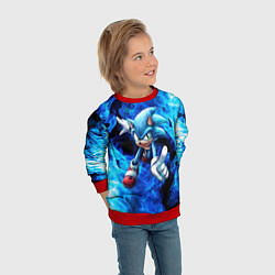 Свитшот детский Blue Sonic, цвет: 3D-красный — фото 2