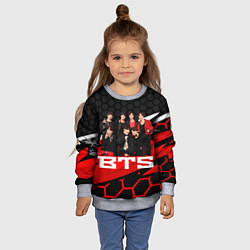 Свитшот детский BTS, цвет: 3D-меланж — фото 2