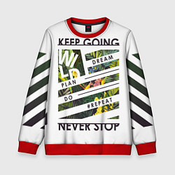 Свитшот детский Off-White: Keep Going, цвет: 3D-красный