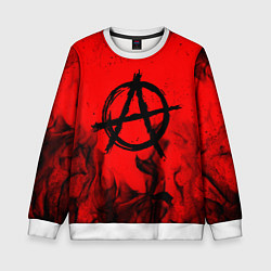 Свитшот детский АНАРХИЯ, цвет: 3D-белый