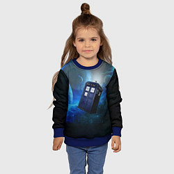 Свитшот детский ТАРДИС, цвет: 3D-синий — фото 2
