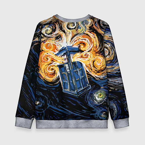 Детский свитшот Van Gogh Tardis / 3D-Меланж – фото 2