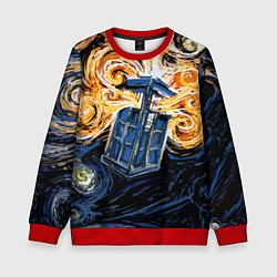 Свитшот детский Van Gogh Tardis, цвет: 3D-красный