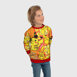 Свитшот детский Pikachu, цвет: 3D-красный — фото 2