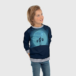 Свитшот детский Тяжёлая атлетика, цвет: 3D-меланж — фото 2