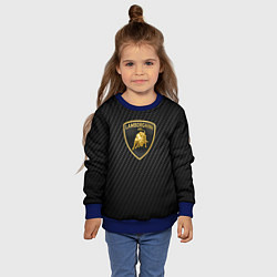 Свитшот детский Lamborghini logo n carbone, цвет: 3D-синий — фото 2