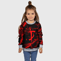 Свитшот детский DOOM ETERNAL, цвет: 3D-меланж — фото 2