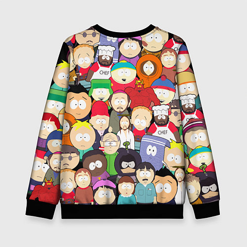 Детский свитшот South Park персонажи / 3D-Черный – фото 2
