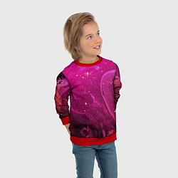 Свитшот детский РОЗОВЫЙ КОСМОС, цвет: 3D-красный — фото 2