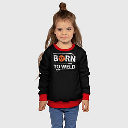 Свитшот детский Рожден для сварки, цвет: 3D-красный — фото 2