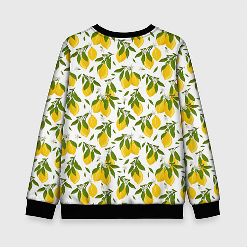 Детский свитшот Лимоны / 3D-Черный – фото 2