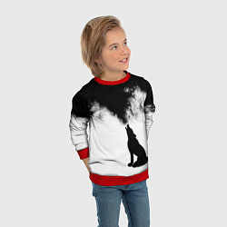 Свитшот детский Galaxy wolf, цвет: 3D-красный — фото 2