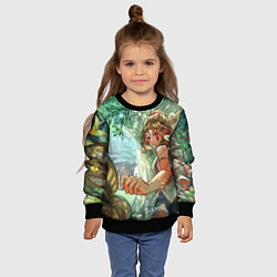Свитшот детский Гибли, цвет: 3D-черный — фото 2