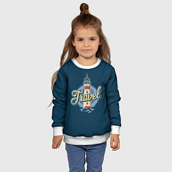 Свитшот детский Путешествие, цвет: 3D-белый — фото 2