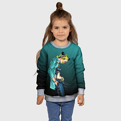 Свитшот детский Джолин Кудзё, цвет: 3D-меланж — фото 2