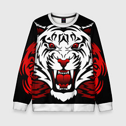 Свитшот детский Зверь, цвет: 3D-белый