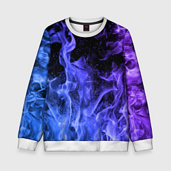 Свитшот детский ОГОНЬ, цвет: 3D-белый