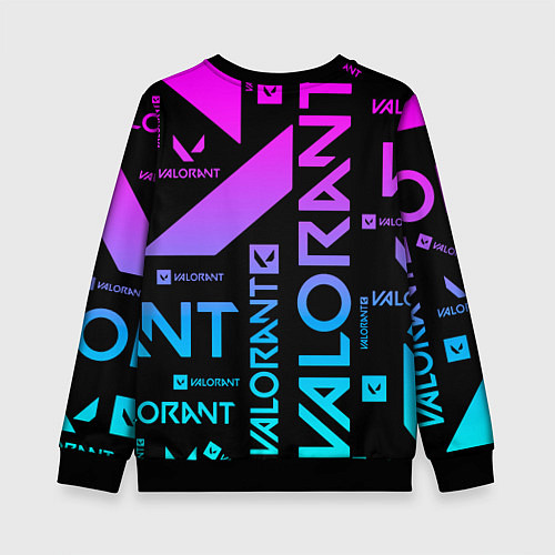 Детский свитшот Valorant / 3D-Черный – фото 2