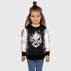 Свитшот детский CYBERPUNK 2077 SAMURAI GLITCH, цвет: 3D-черный — фото 2