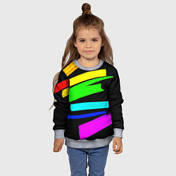 Свитшот детский НЕОНОВЫЕ КРАСКИ, цвет: 3D-меланж — фото 2
