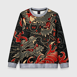 Свитшот детский Dsquared tatoo DRAGON, цвет: 3D-меланж