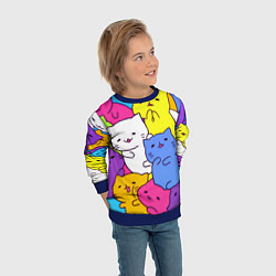 Свитшот детский МИЛЫЕ КОТЯТКИ, цвет: 3D-синий — фото 2