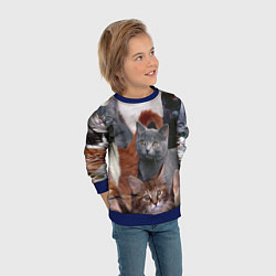 Свитшот детский КОТЯТКИ, цвет: 3D-синий — фото 2