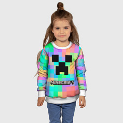 Свитшот детский Minecraft, цвет: 3D-белый — фото 2