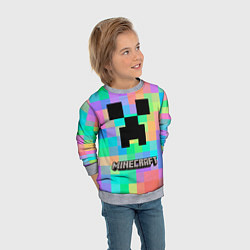Свитшот детский Minecraft, цвет: 3D-меланж — фото 2