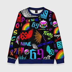 Свитшот детский 6IX9INE, цвет: 3D-синий