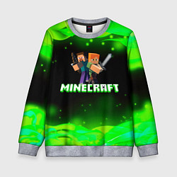 Свитшот детский Minecraft 1, цвет: 3D-меланж