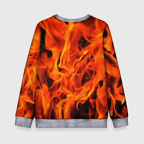 Детский свитшот ОГОНЬ / 3D-Меланж – фото 2