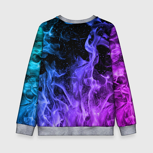 Детский свитшот ОГОНЬ НЕОН / 3D-Меланж – фото 2