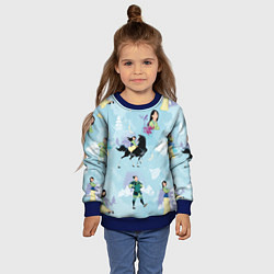 Свитшот детский Mulan Pattern, цвет: 3D-синий — фото 2