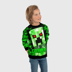 Свитшот детский MINECRAFT CREEPER, цвет: 3D-черный — фото 2