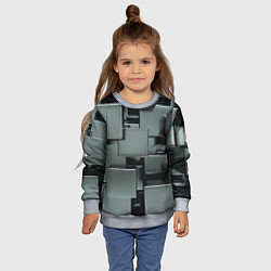 Свитшот детский КУБИЗМ, цвет: 3D-меланж — фото 2