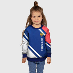 Свитшот детский RUSSIA SPORT, цвет: 3D-синий — фото 2