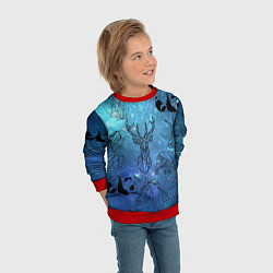 Свитшот детский Звери, цвет: 3D-красный — фото 2