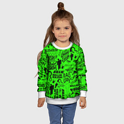 Свитшот детский BILLIE EILISH БИЛЛИ АЙЛИШ, цвет: 3D-белый — фото 2