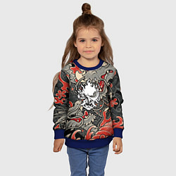 Свитшот детский CYBERPUNK2077 SAMURAI, цвет: 3D-синий — фото 2