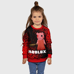 Свитшот детский Roblox Piggy, цвет: 3D-красный — фото 2