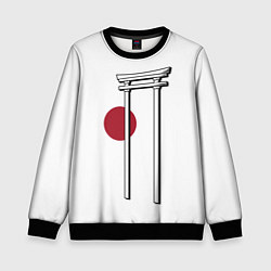 Свитшот детский Япония Тории Z, цвет: 3D-черный