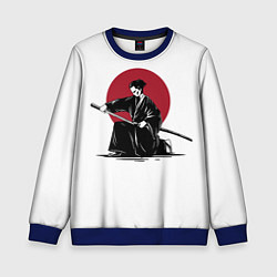 Свитшот детский Японский самурай Z, цвет: 3D-синий