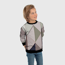 Свитшот детский Треугольники, цвет: 3D-черный — фото 2