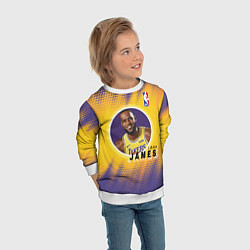 Свитшот детский LeBron James, цвет: 3D-белый — фото 2