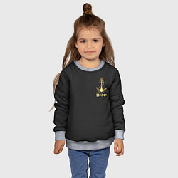 Свитшот детский ВМФ С праздником, цвет: 3D-меланж — фото 2