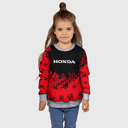 Свитшот детский HONDA ХОНДА, цвет: 3D-меланж — фото 2