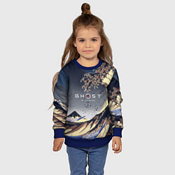 Свитшот детский Ghost of Tsushima, цвет: 3D-синий — фото 2