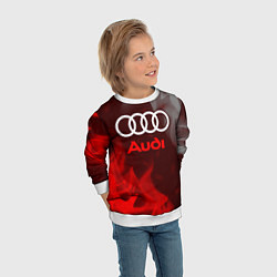 Свитшот детский AUDI АУДИ, цвет: 3D-белый — фото 2